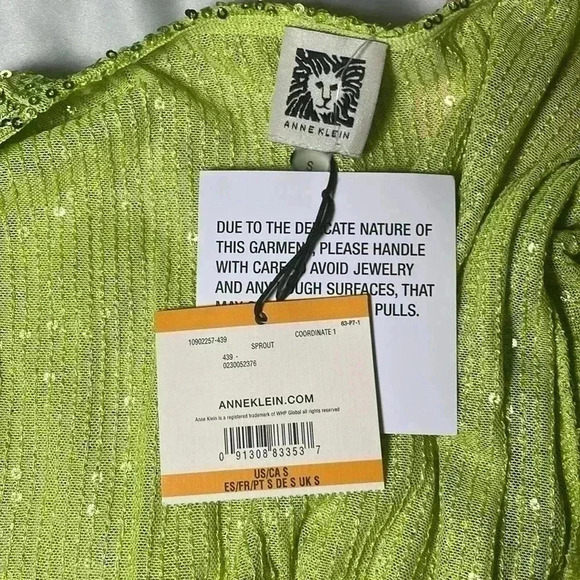 Anne  Klein Sequinned Duster side slit cardigan sz S - Picture 2 of 8